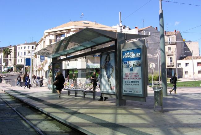 Tramway shelter Montpellier
